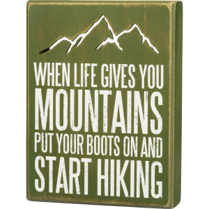 Start Hiking Box Sign