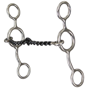Junior Cow Horse - 5/16" Small Twisted Sweet Iron Snaffle Bit