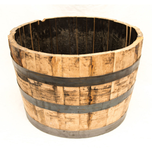Half Oak Whiskey Barrel Planter