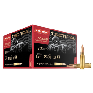 7.62×39 TACTICAL FMJ 124 GR - 20 Round