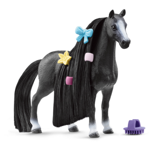 Black and White Beauty Quarter Horse Mare Toy Animal Figurine