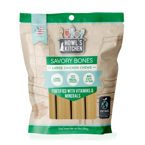 Savory Bones, Large Chicken Chews Fortified with Vitamins and Minerals