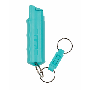 Teal Key Case Pepper Spray with Quick Release Key Ring