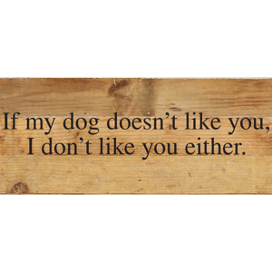 14" x 6" Dog Doesn'T Like You Sign
