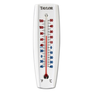 7.625" x 2.375" Red/Blue Window Thermometer