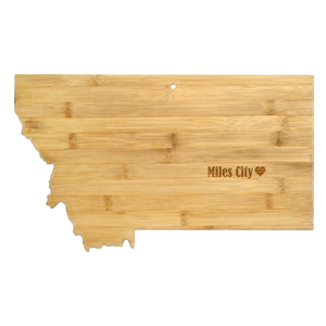 Miles City Location Montana Shaped Cutting Board
