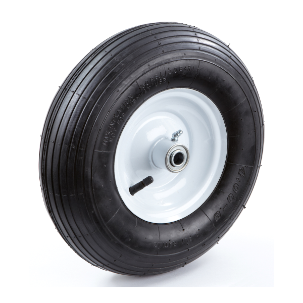 13" Pneumatic Wheelbarrow Tire with Universal Adapter Kit