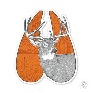 Whitetail Track Decal