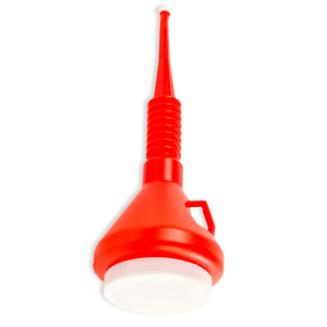 Double Capped Funnel - 1 1/2 qt Red
