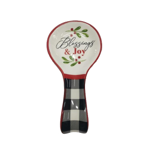 Blessings and Joy Christmas Spoon Rest